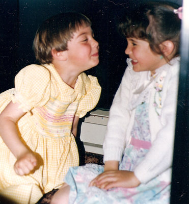 Emily Young and Emily Membury, May 1992,Iron Bridge.