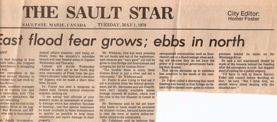 East Flood Fear Grows;Ebbs In North - Iron Bridge - May 1, 1979