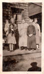 Mrs. Nelson Allen holding Baby Evelyn, Mrs. Rothwell, Daughter Joanna, Front: Druscilla Rothwell, Mrs. John Mason
