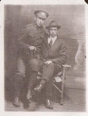 Russell Beemer (In Uniform) & Ephriam Allen - Circa 1940