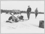 Cutting Ice on Bright Lake - Circa 1930