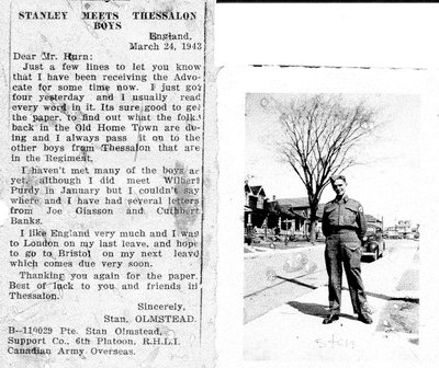 Stanley Meets Thessalon Boys - March 24, 1943