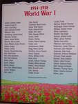 Plaque - Names Of Local People Who Served in WWI - 1914 - 1918