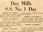 Day Mills S.S. No. 1 Day, Circa 1950
