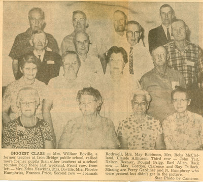 Pupils Pay Tribute to Former Teachers at School Reunion, Iron Bridge, Circa 1960