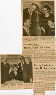 Clergy Dedicates Iron Bridge Manse, Circa 1995