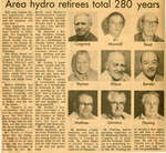 Area Hydro Employees Retire, Huron Shores, 1970