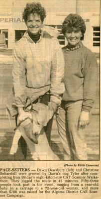 CAT Scanner Fundraising Walkathon, Iron Bridge, 1985