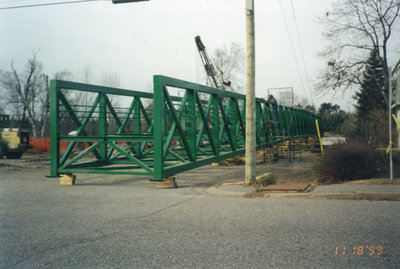 Installation Of New Walking Bridge, Iron Bridge, 1999