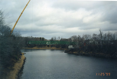 Installation Of New Walking Bridge, Iron Bridge, 1999