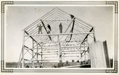 Eric Reid Farm, Barn Raising, 1933
