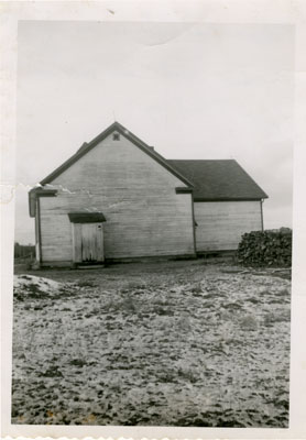 Rear View Of Iron Bridge Schoolhouse, 1965