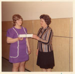 Debbie Cosgrove Receiving Provincial Honors Award, Iron Bridge, 1972.