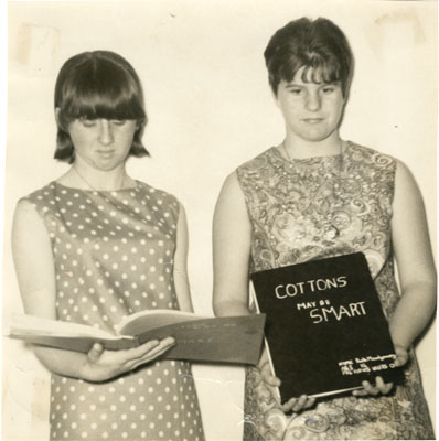 Bonnie House and Ruth Montgomery,Iron Bridge, April 1968