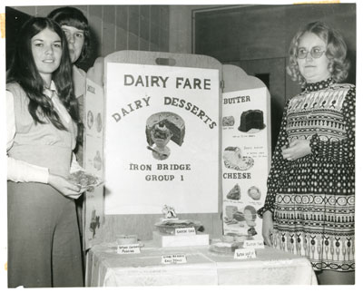 Lori Boisvenue at 4-H Achievement Day, Iron Bridge, 1973