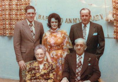 Tulloch Family, 50th Wedding Anniversary, Iron Bridge, 1975