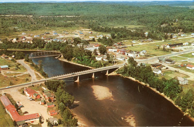 Aerial View of Iron Bridge, Circa 1960