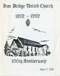 Iron Bridge United Church 100th Anniversary Church Service Program, 1992