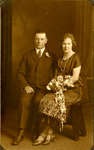 Wedding Photo of Elizabeth (Lizzie) (Beharriell) Rowan and Earl Rowan, Circa 1925