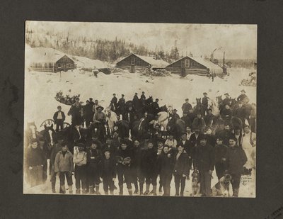 Eddie Bros Lumber Camp, Blind River, Circa 1900