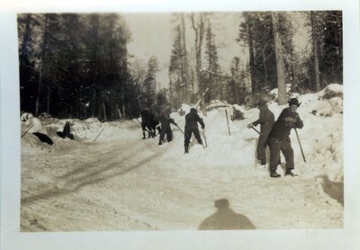 Group Of Men Shoveling At Camp, 1932