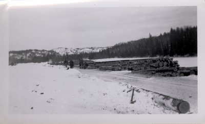 Men Along Side A Logging Road, Circa 1940