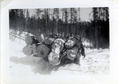 Load of Large Logs, Circa 1940