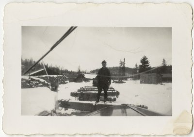 Unidentified Young Man at Logging Camp, Circa 1930