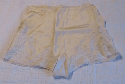 White Silk and Lace Underwear, Circa 1935