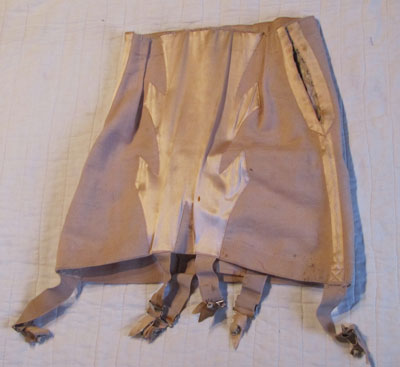 Peach Girdle With Six Garters, Circa 1935