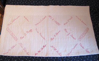 Women's Institute Fund-raising Quilt, Circa 1930