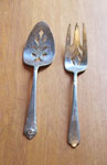 Large Silver Serving Fork and Spoon, Circa 1940