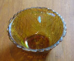 Amber Carnival Glass Bowl, Circa 1930