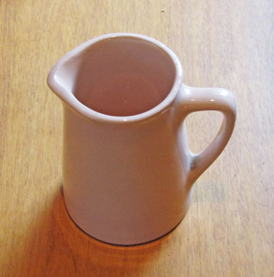 Small Peach Colored China Creamer, Circa 1940