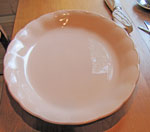 Large Peach Colored China Serving Tray, Circa 1940