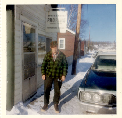 Harvey Brown Outside of North Shore Propane, 1965