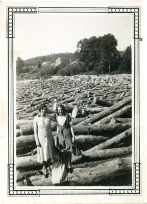 Stella Gertrude(Tulloch) Allhusen and Della (Walker) Tulloch, Iron Bridge, 1931
