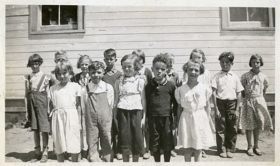 School children, Iron Bridge, circa 1936