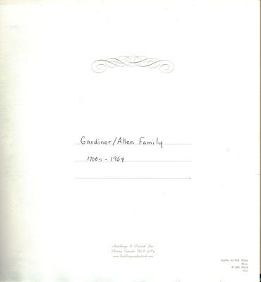 Gardiner/Allen Family Scrapbook, Huron Shores, 1700-1954