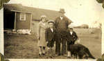Great Uncle Sam Rothwell with Evelyn, Leonard and Harvey Allen, Circa 1938