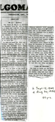 Obituary of S. C. Gardiner, 1934