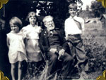 Grandfather Gardiner and Grandchildren, Summer 1934