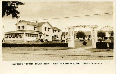 Dupont's tourist court regd R.R.2. hawkesbury ont phone me2-2973