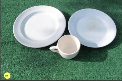 Ironstone Plates (2) & Cup