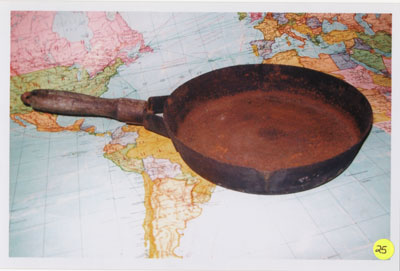 Cast Iron Frying Pan with wooden handle