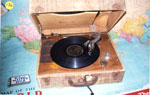 Hand Cranked Record Player - Open