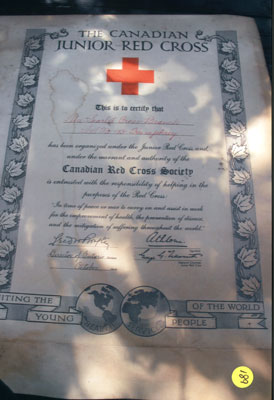 Red Cross Certificate - Scarlett Cross Branch