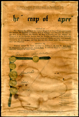 The &quot;Scrap of Paper&quot; - Document Declaring Belgian Independence