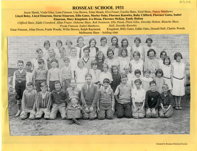 Rosseau School 1931