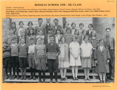 Senior Class in Rosseau School 1928